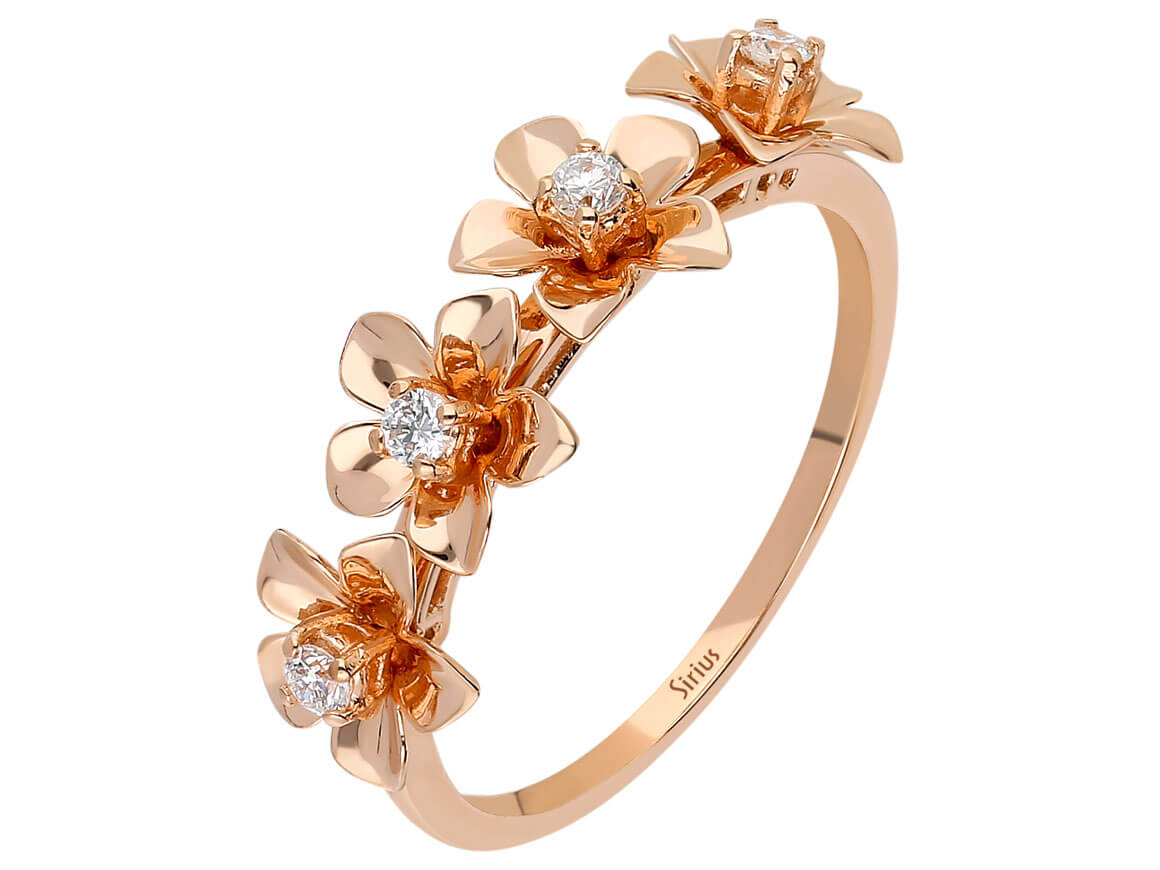Diamond Gardenia Ring