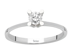 Bague solitaire diamant 0,27 carat