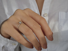 Bague solitaire diamant 0,27 carat