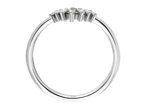 Bague couronne de princesse en diamant baguette