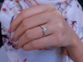 Bague couronne de princesse en diamant baguette