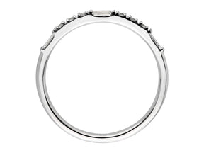 Alliance Demi Rond Diamant Baguette