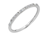 Alliance Demi Rond Diamant Baguette