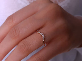 Bague couronne de princesse diamant marquise
