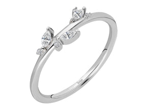 Marquise Diamond Moire Ring