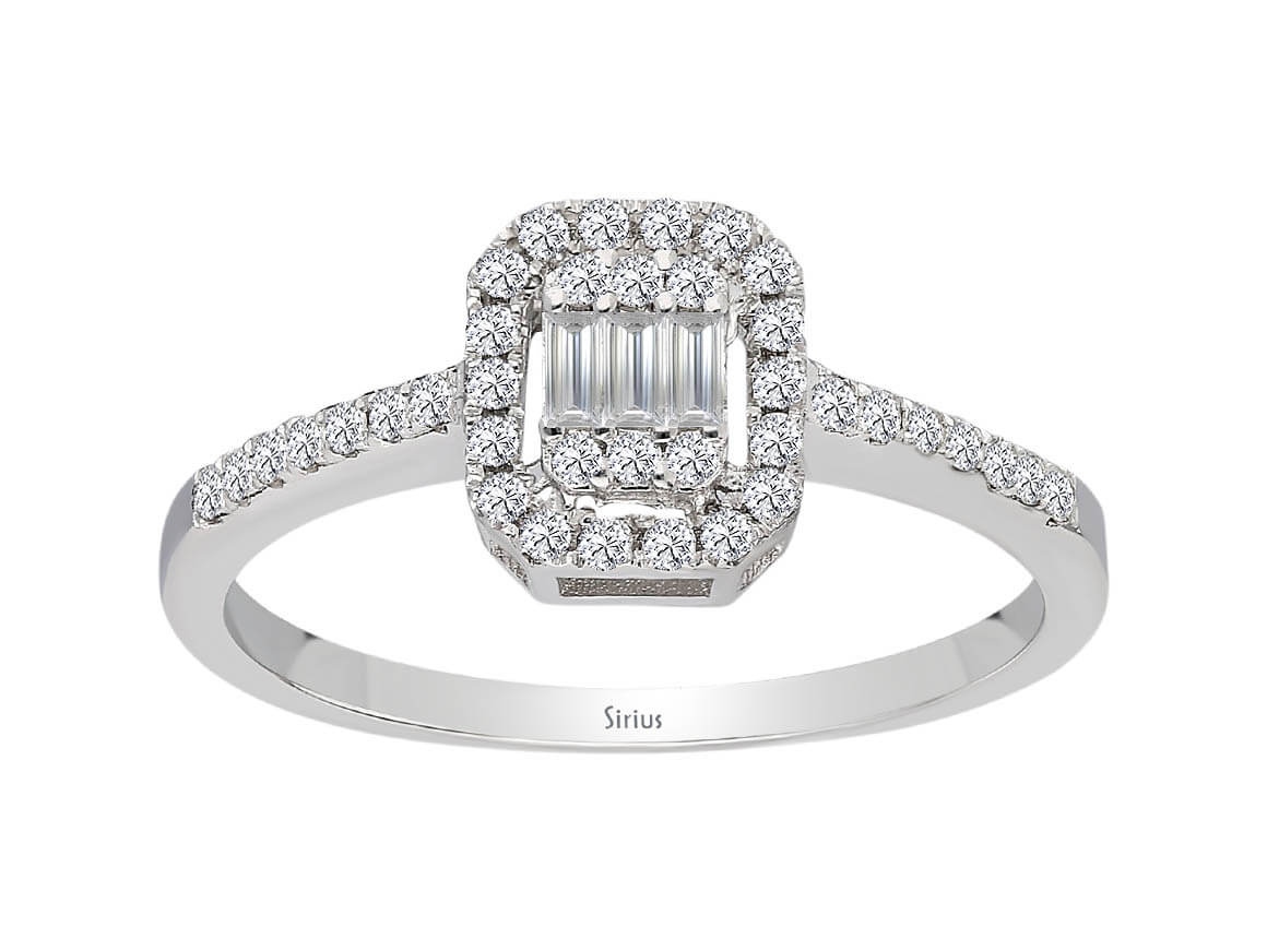 0.28 total carat diamond baguette ring