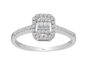 0.28 total carat diamond baguette ring