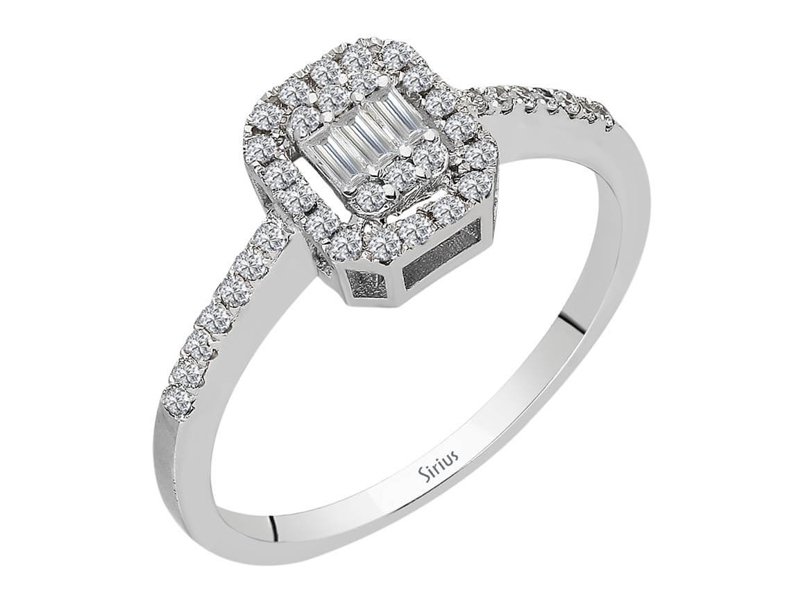 0.28 total carat diamond baguette ring