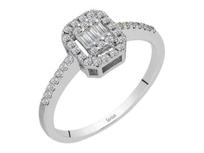0.28 total carat diamond baguette ring