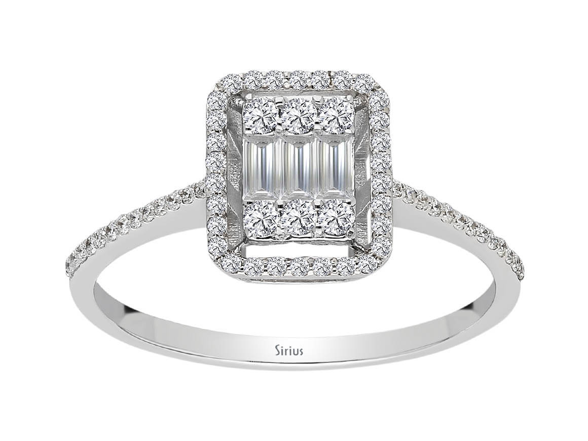 0.31 total carat diamond baguette ring