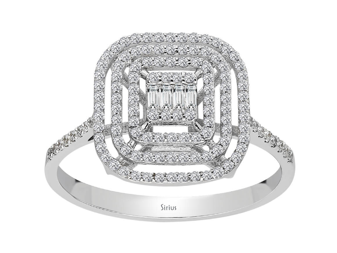 0.39 total carat diamond baguette ring