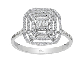 0.39 total carat diamond baguette ring