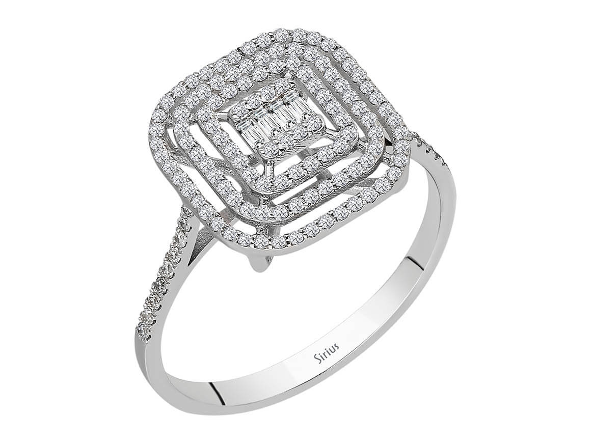 0.39 total carat diamond baguette ring