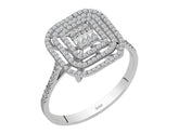 0.39 total carat diamond baguette ring