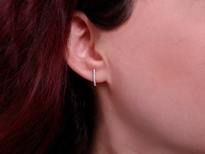 Boucles d'oreilles créoles diamant