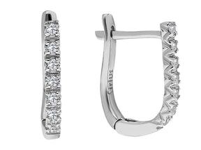 Boucles d'oreilles créoles diamant