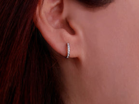 Boucles d'oreilles créoles diamant