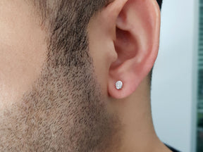 Diamond men's earrings