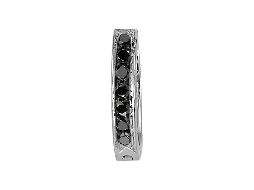 Black Diamond Men's Hoop Earrings