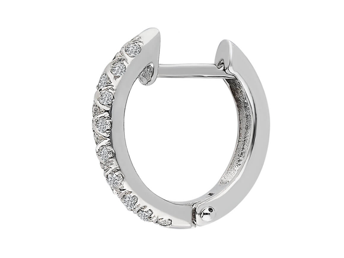 Diamond Men's Hoop Earrings
