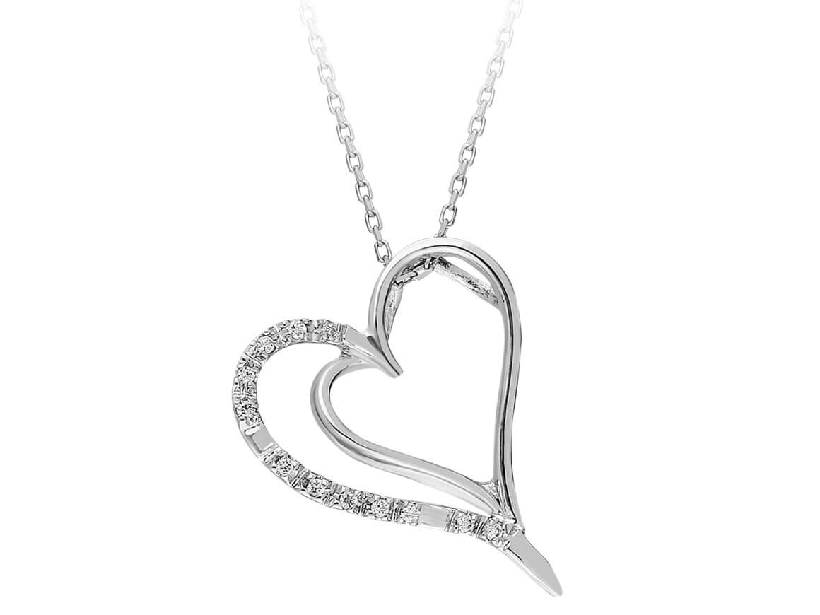 Collier coeur diamant