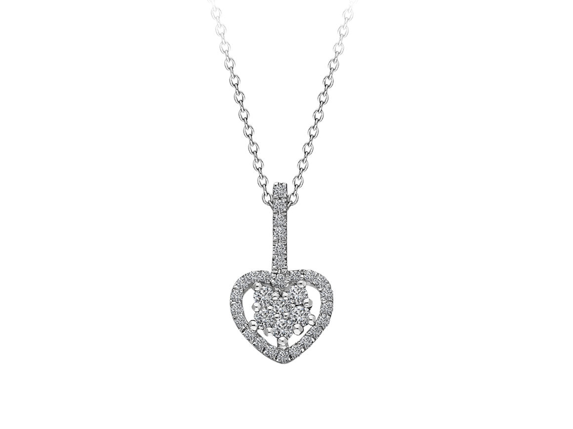 Collier coeur diamant