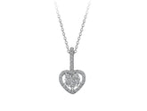 Collier coeur diamant