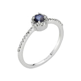 Bague diamant et saphir