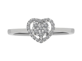 Bague coeur diamant