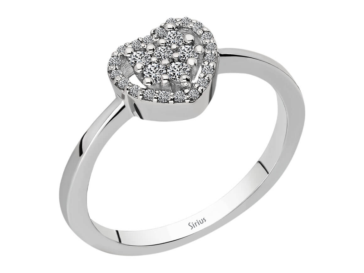 Bague coeur diamant