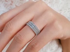 Alliance habruntum diamant à trois rangs