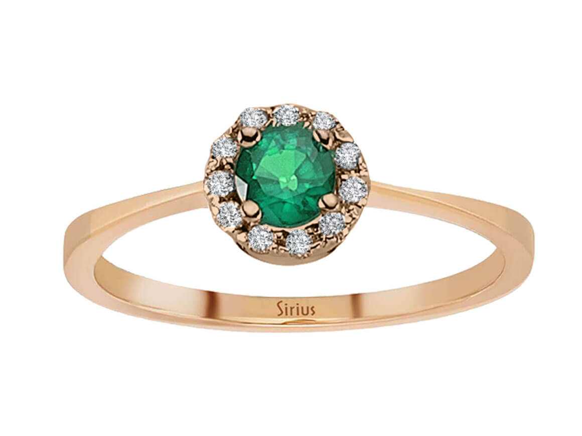 Diamond and Emerald Vintage Ring