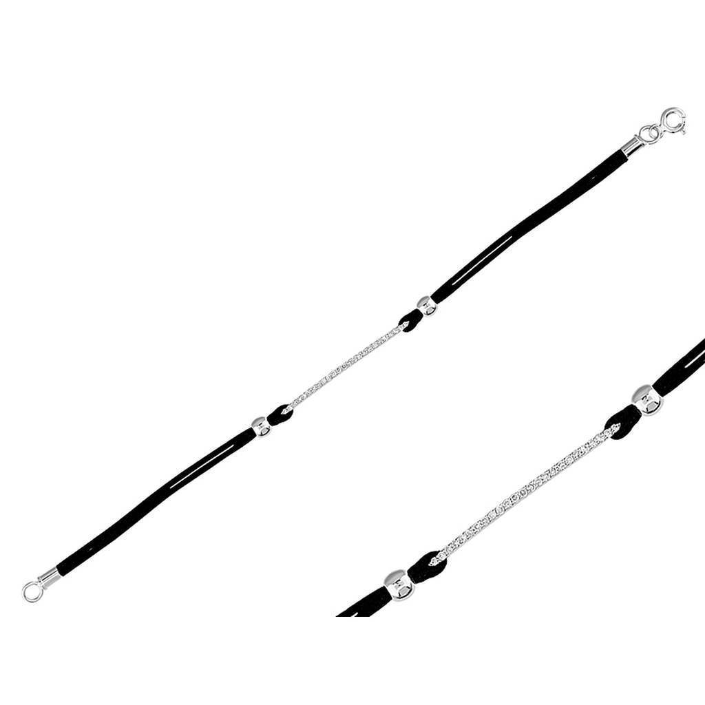 Diamant Tennis Armband aus Schnur