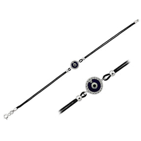 Diamant Augenblaues Motiv Armband aus Schnur