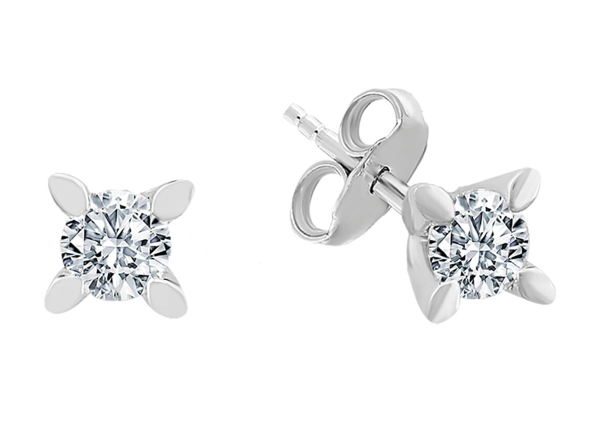 0.56 Carat Diamond Solitaire Stud Earrings