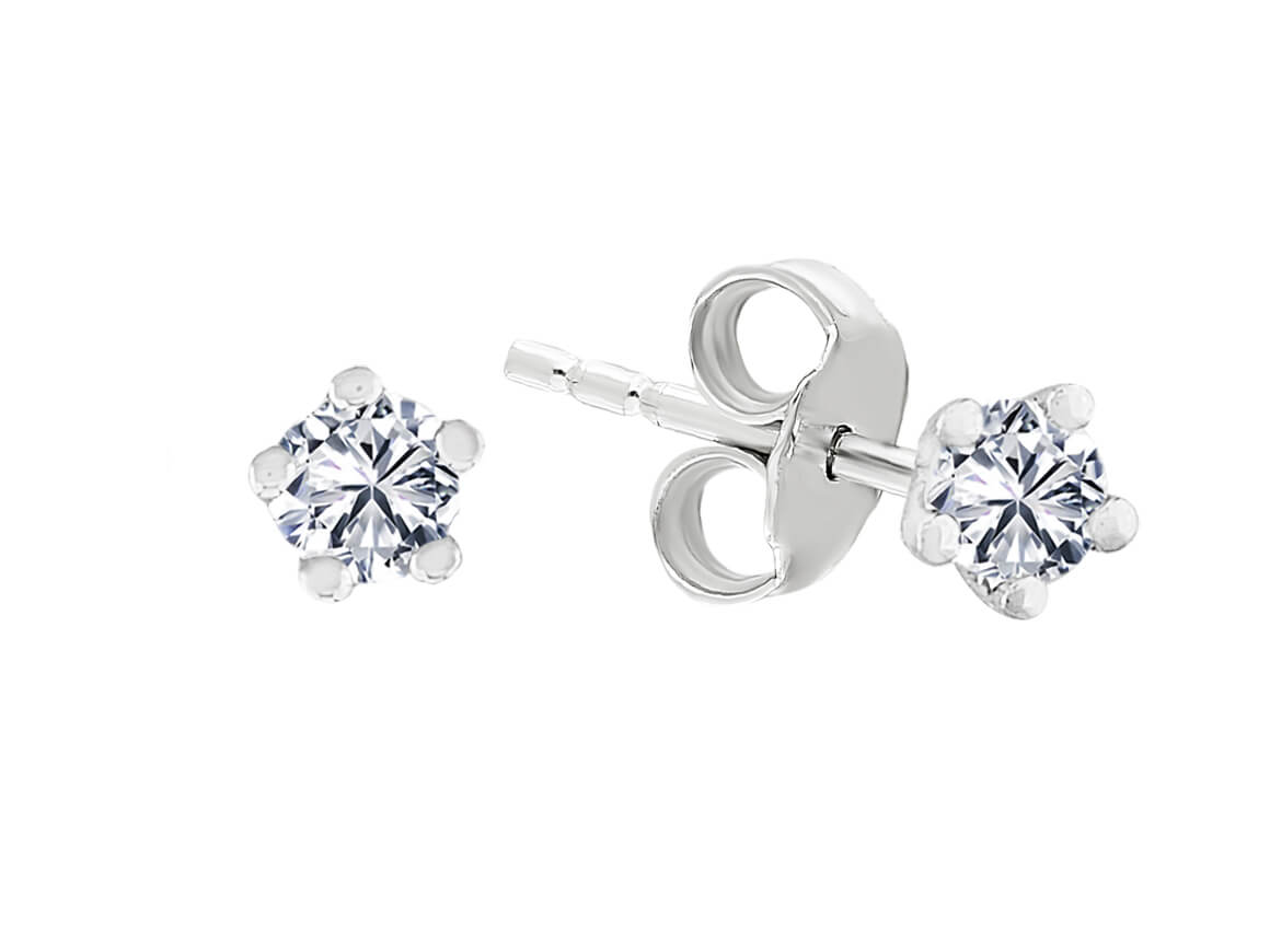 0.30 Carat Diamond Solitaire Stud Earrings
