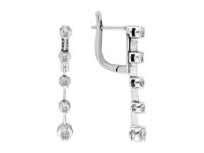 Boucles d'oreilles tennis diamants