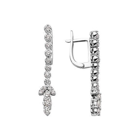 1.66 Carat Diamond Tennis Earrings