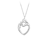 Collier mère et enfant diamant