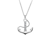 Diamond anchor necklace