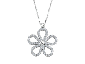 Collier fleur diamant