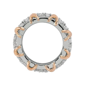 Bague de mariage d'éternité en diamant de 1,22 carat