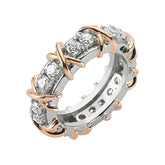 Bague de mariage d'éternité en diamant de 1,22 carat