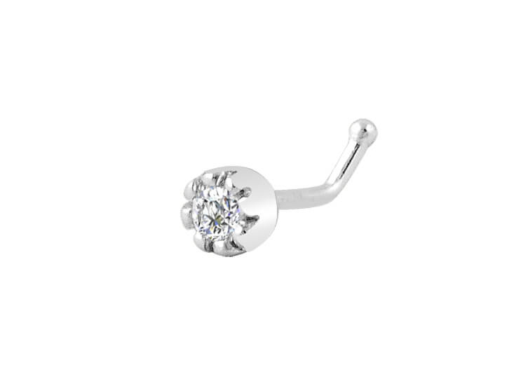 0.03 carat diamond nose piercing