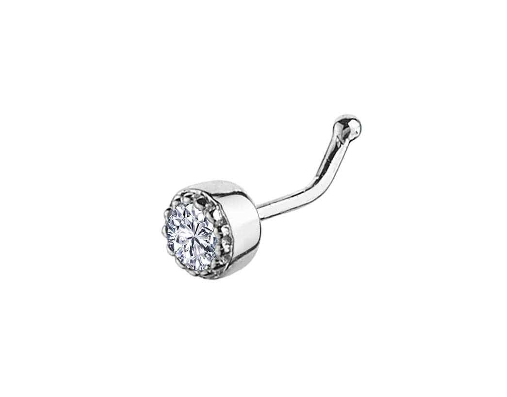 0.04 carat diamond nose piercing