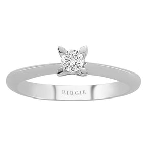 Bague solitaire diamant 0,13 carat