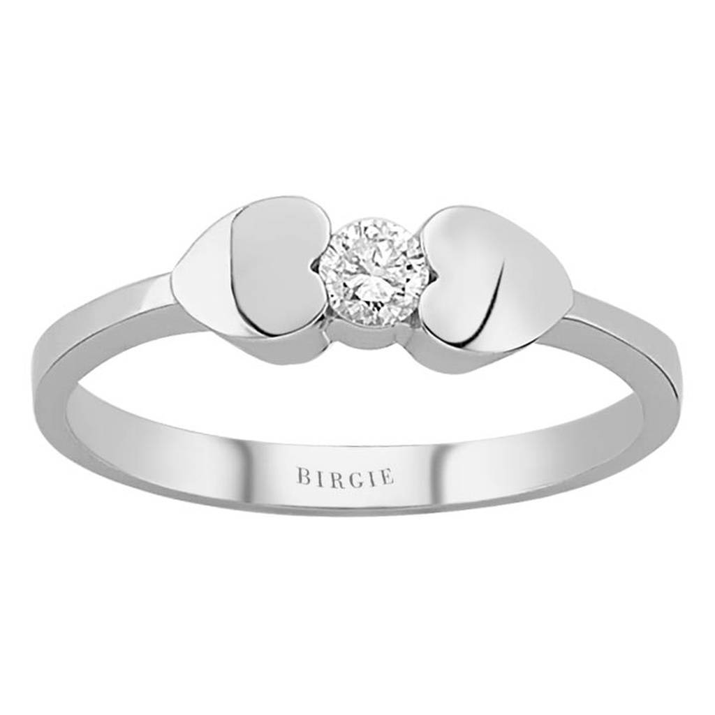 0.15 carat diamond heart shaped solitaire ring