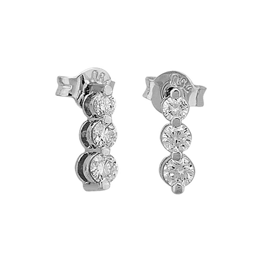 Boucles d'oreilles à tige Tria avec diamant de 0,53 carat