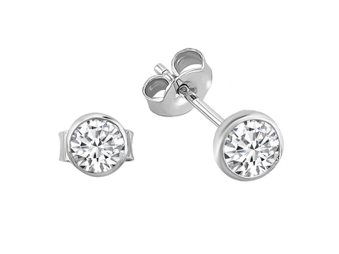 0.16 carat solitaire diamond earrings