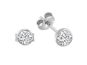 0.16 carat solitaire diamond earrings